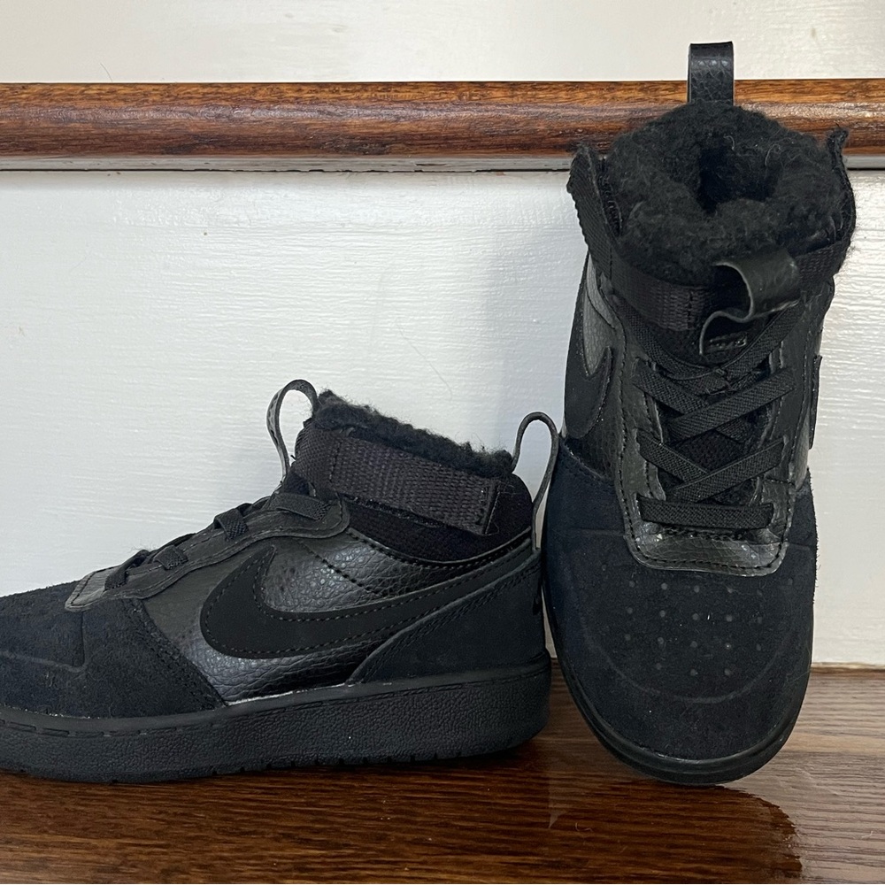 Nike Black High-Top Sneakers with Fur Lining